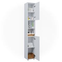 Vicco Mobile bagno alto Bianco lucido con inserti 30 x 192 cm