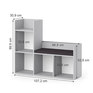 Vicco Scaffale per bambini Grigio 107.2 x 88.6 cm