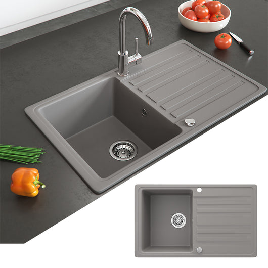 Bergström Lavello Calcestruzzo 76.5 x 46 cm con asciugatura