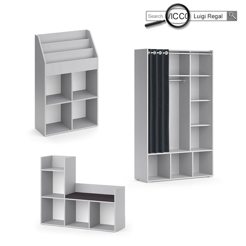 Vicco Scaffale per bambini Grigio 107.2 x 88.6 cm