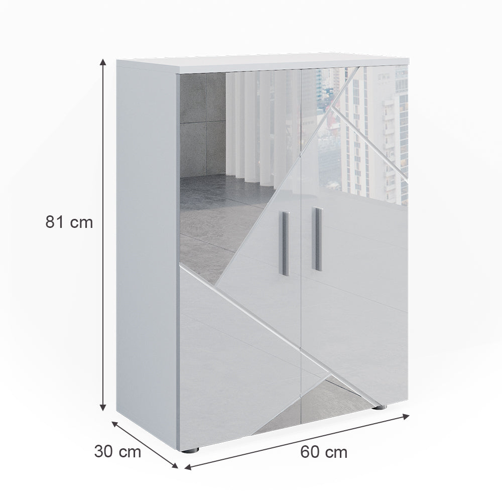 Vicco Mobiletto bagno Bianco lucido con inserti 60 x 81 cm