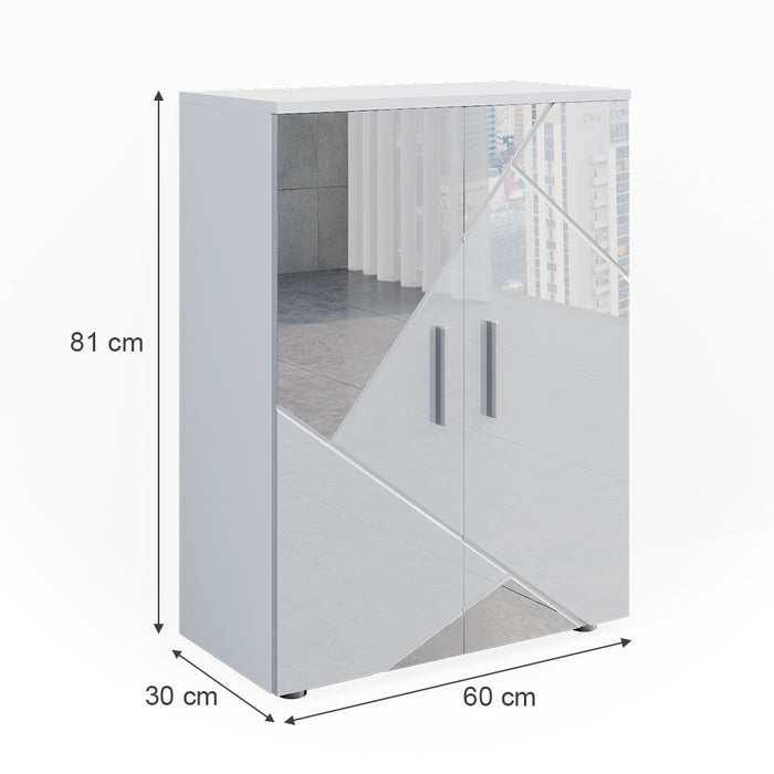 Vicco Mobiletto bagno Bianco lucido con inserti 60 x 81 cm