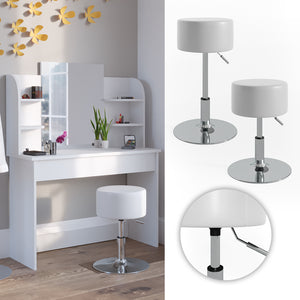 Vicco Sgabello Bianco 33.5 x 67 cm per tavolo da toeletta