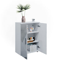 Vicco Mobiletto bagno Bianco lucido con inserti 60 x 81 cm