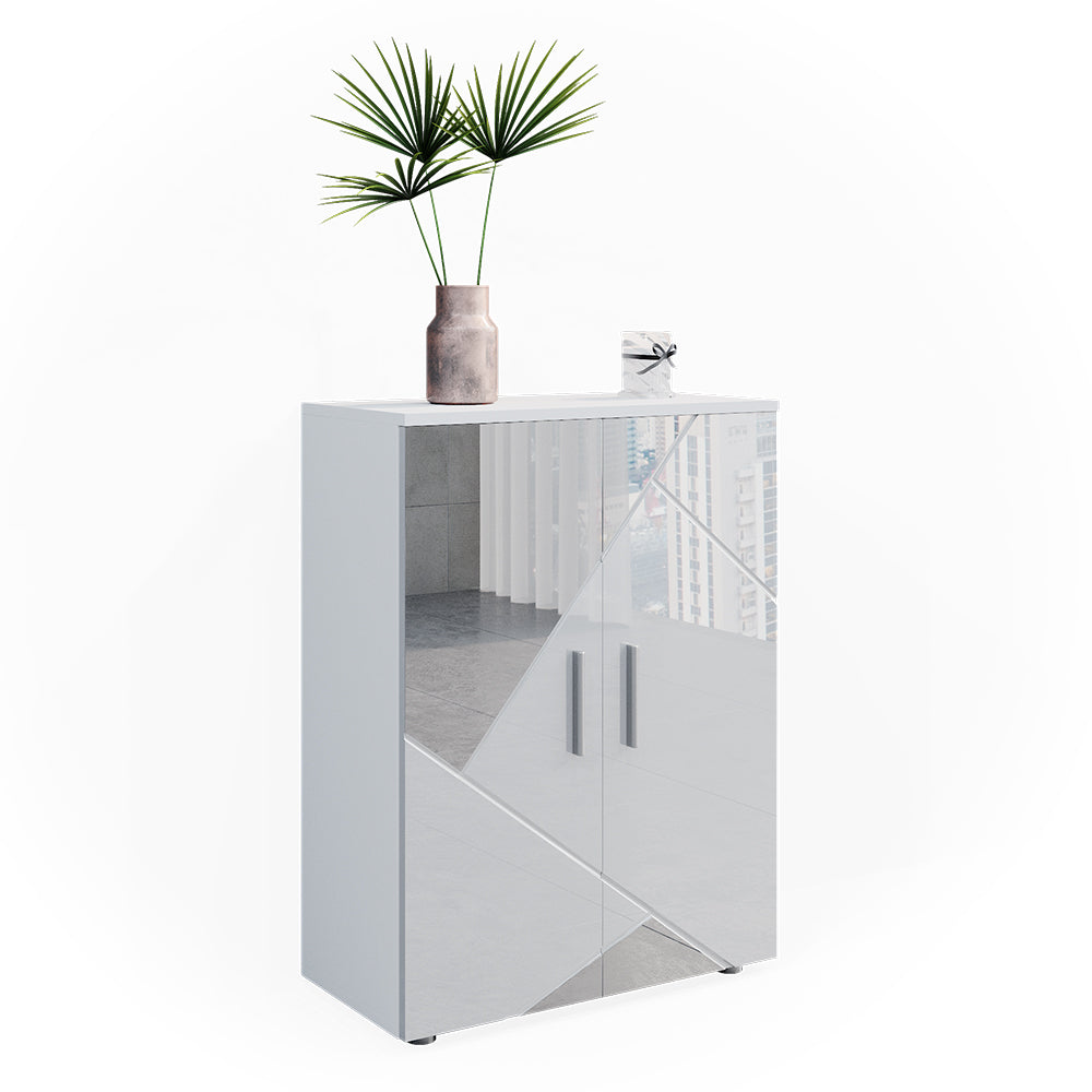 Vicco Mobiletto bagno Bianco lucido con inserti 60 x 81 cm