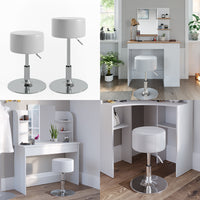 Vicco Sgabello Bianco 33.5 x 67 cm per tavolo da toeletta