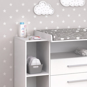 Vicco Fasciatoio Bianco 113 x 100 cm con cassetti