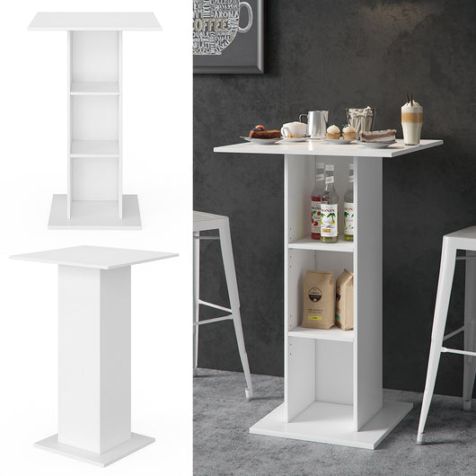 Vicco Tavolo bar alto Bianco 70 x 70 cm