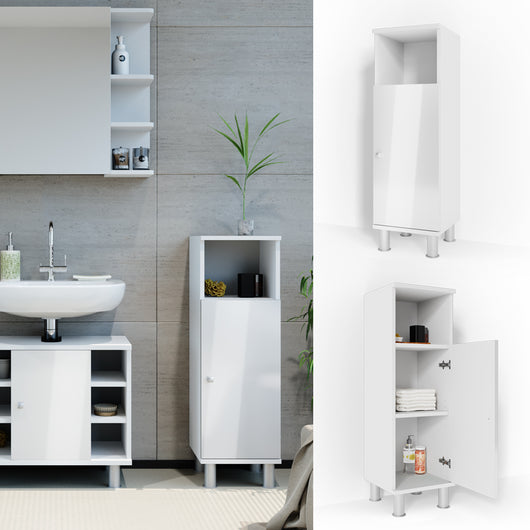 Vicco Mobiletto bagno Bianco lucido 30 x 95 cm