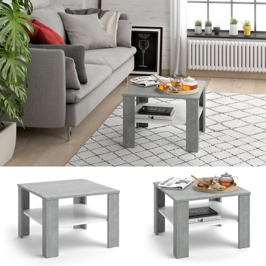 Vicco Tavolino da salotto Calcestruzzo 60 x 60 cm