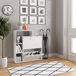 Vicco Scarpiera da ingresso Bianco 24.5 x 90 cm