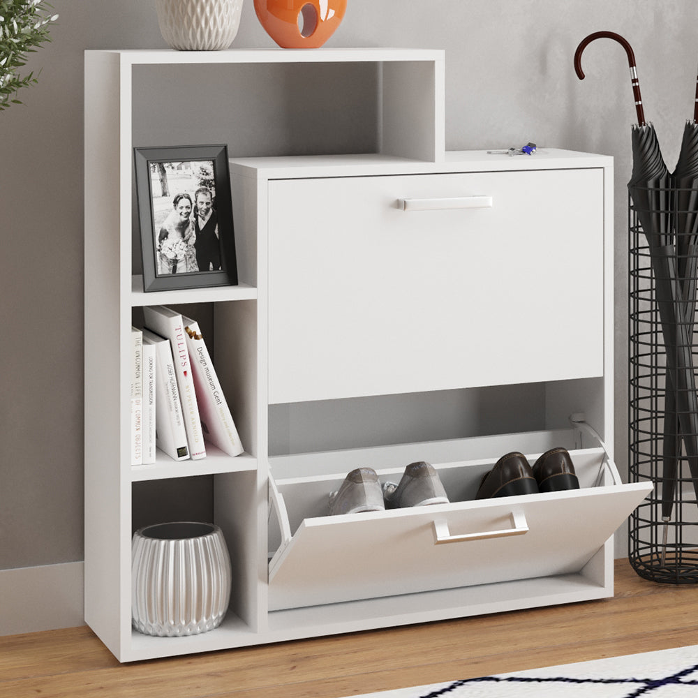 Vicco Scarpiera da ingresso Bianco 24.5 x 90 cm