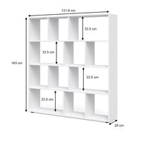 Vicco Scaffale Bianco 131.6 x 143 cm