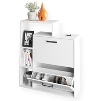 Vicco Scarpiera da ingresso Bianco 24.5 x 90 cm