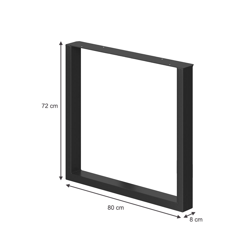 Vicco Gambe per tavolo Nero 80 x 72 cm Quadrato