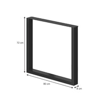 Vicco Gambe per tavolo Nero 80 x 72 cm Quadrato
