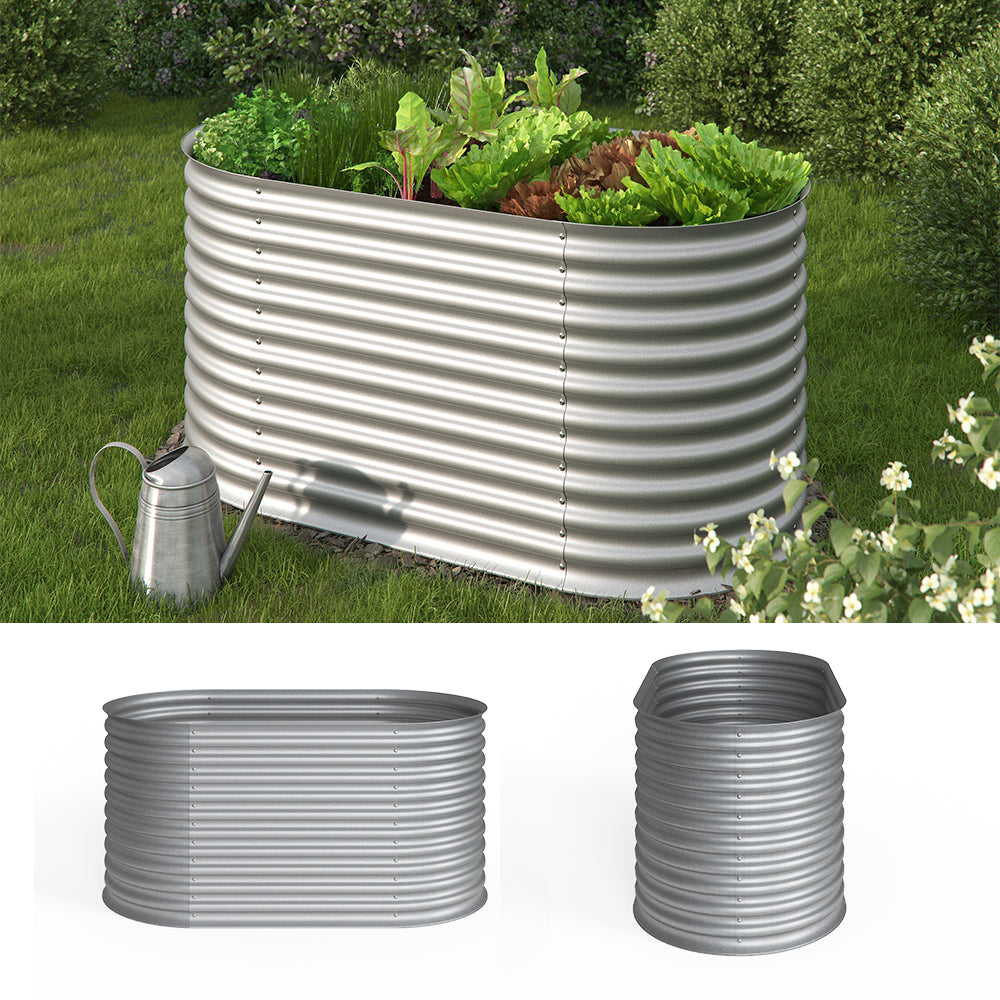 OK-Living Letto per orto rialzato Argento 160 x 82 cm