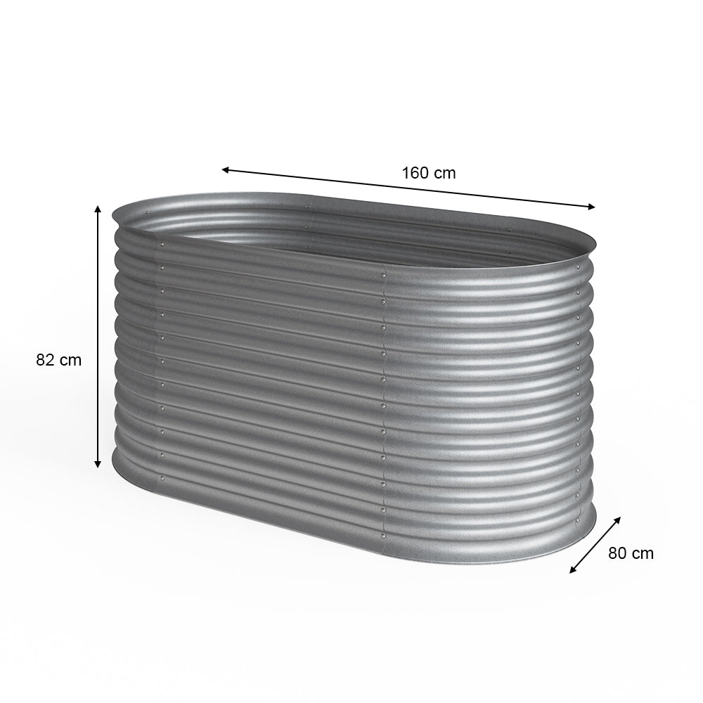 OK-Living Letto per orto rialzato Argento 160 x 82 cm