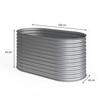 OK-Living Letto per orto rialzato Argento 160 x 82 cm