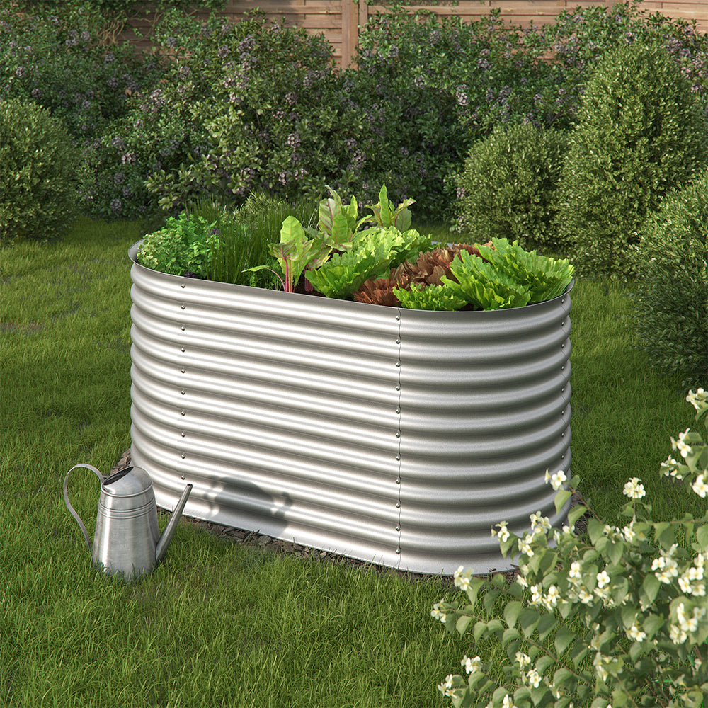 OK-Living Letto per orto rialzato Argento 160 x 82 cm