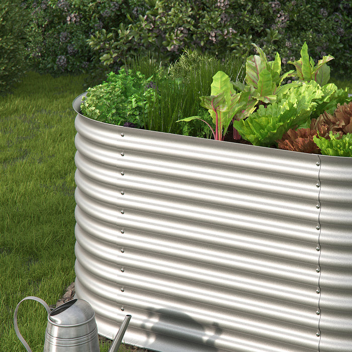 OK-Living Letto per orto rialzato Argento 160 x 82 cm