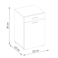 Vicco Armadietto da bagno con portabiancheria Bianco 50 x 78.5 cm