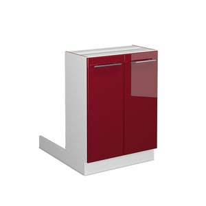 Vicco Isola cucina Rosso bordeaux lucido 60 cm senza piano di lavoro