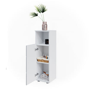 Vicco Mobiletto bagno Bianco lucido con inserti 30 x 95 cm