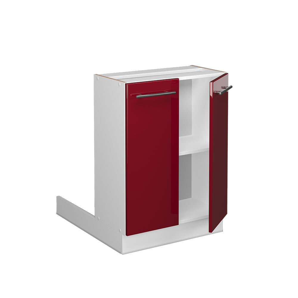 Vicco Isola cucina Rosso bordeaux lucido 60 cm senza piano di lavoro