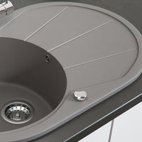 Bergström Lavello Calcestruzzo 78 x 50 cm Rotondo con posto per asciugare