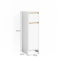 Vicco Mobiletto bagno Bianco/Sonoma 30 x 95 cm