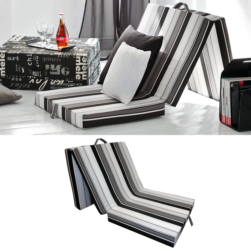 Vitalispa Materasso pieghevole Nero 190 x 70 cm