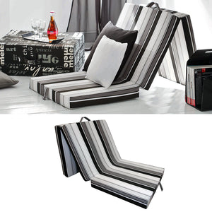 Vitalispa Materasso pieghevole Nero 190 x 70 cm