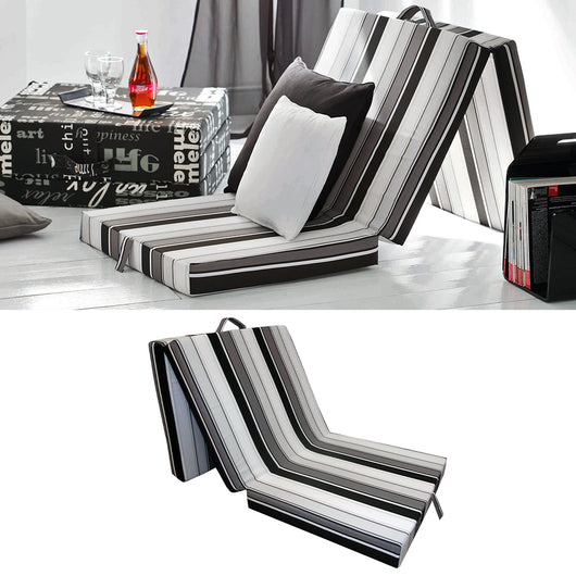 Vitalispa Materasso pieghevole Nero 190 x 70 cm