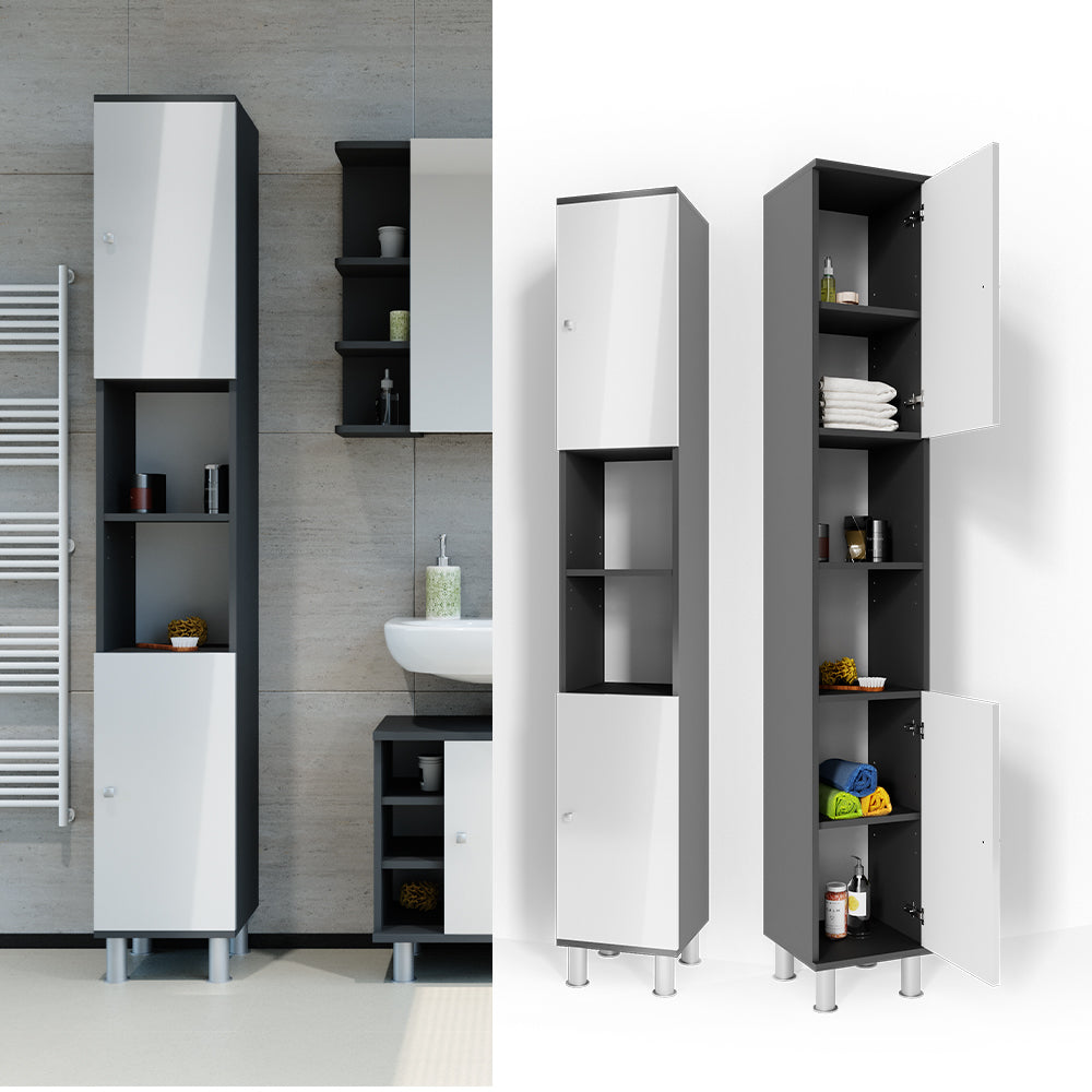 Vicco Mobile bagno alto Antracite 30 x 190 cm