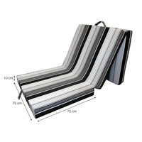 Vitalispa Materasso pieghevole Nero 190 x 70 cm