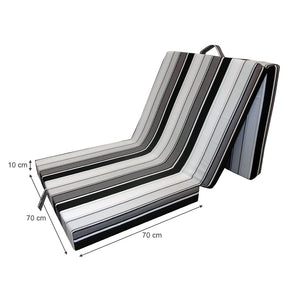 Vitalispa Materasso pieghevole Nero 190 x 70 cm