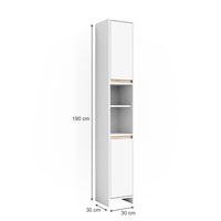 Vicco Mobile bagno alto Bianco/Sonoma 30 x 190 cm