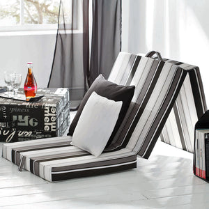 Vitalispa Materasso pieghevole Nero 190 x 70 cm