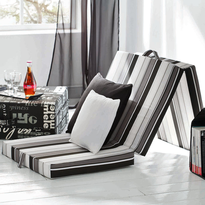 Vitalispa Materasso pieghevole Nero 190 x 70 cm