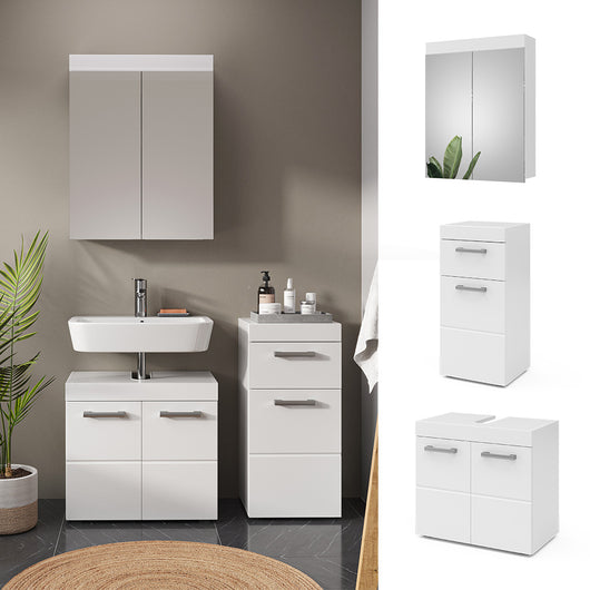 Vicco Set mobili bagno Bianco 3 parti
