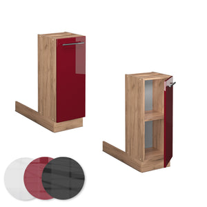 Vicco Isola cucina Rosso bordeaux lucido 30 cm senza piano di lavoro