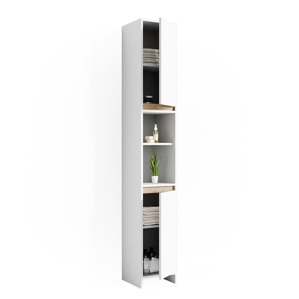 Vicco Mobile bagno alto Bianco/Sonoma 30 x 190 cm
