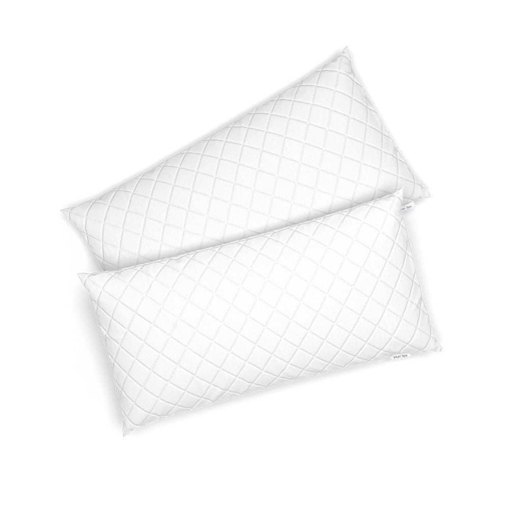 Vitalispa Cuscino per la testa Bianco 40 x 80 cm Set di 2