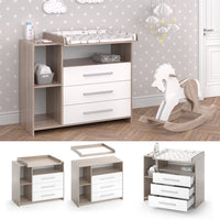 Vicco Fasciatoio Bianco/Sonoma 113 x 100 cm