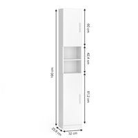 Vicco Mobile bagno alto Bianco 32 x 190 cm