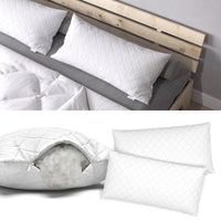 Vitalispa Cuscino per la testa Bianco 40 x 80 cm Set di 2