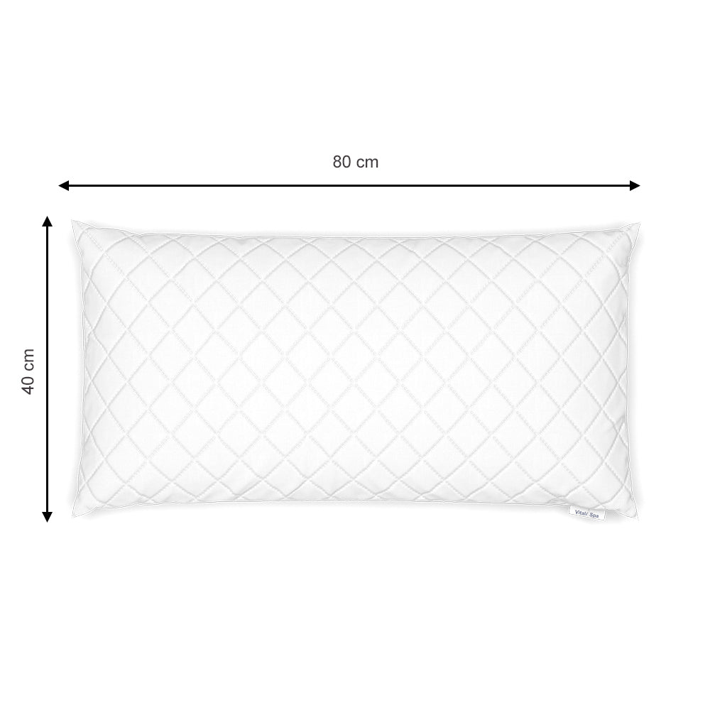 Vitalispa Cuscino per la testa Bianco 40 x 80 cm Set di 2