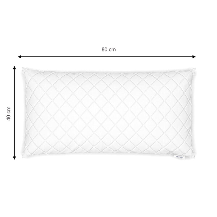 Vitalispa Cuscino per la testa Bianco 40 x 80 cm Set di 2