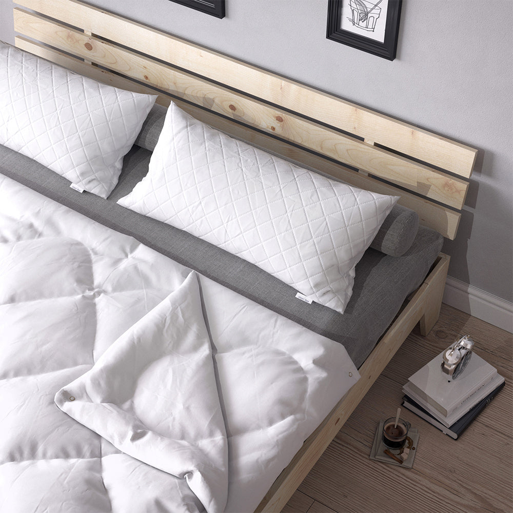 Vitalispa Cuscino per la testa Bianco 40 x 80 cm Set di 2